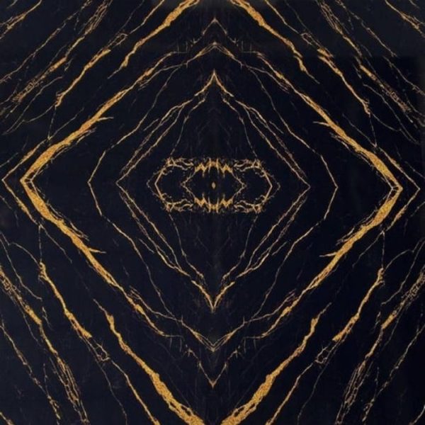 Black Gold Bookmatch Mermer Plaka